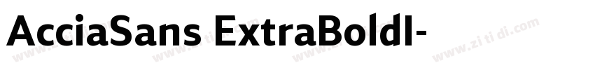 AcciaSans ExtraBoldI字体转换